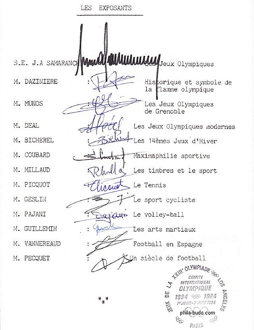 90ème anniversaire du Comité International Olympique (CIO) - Paris Juin 1984